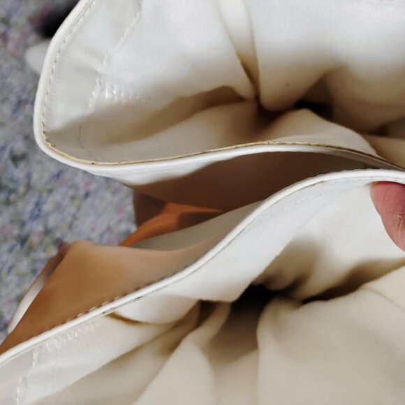 White vegan leather slouch boot, size 6.5 - Picture 7 of 8